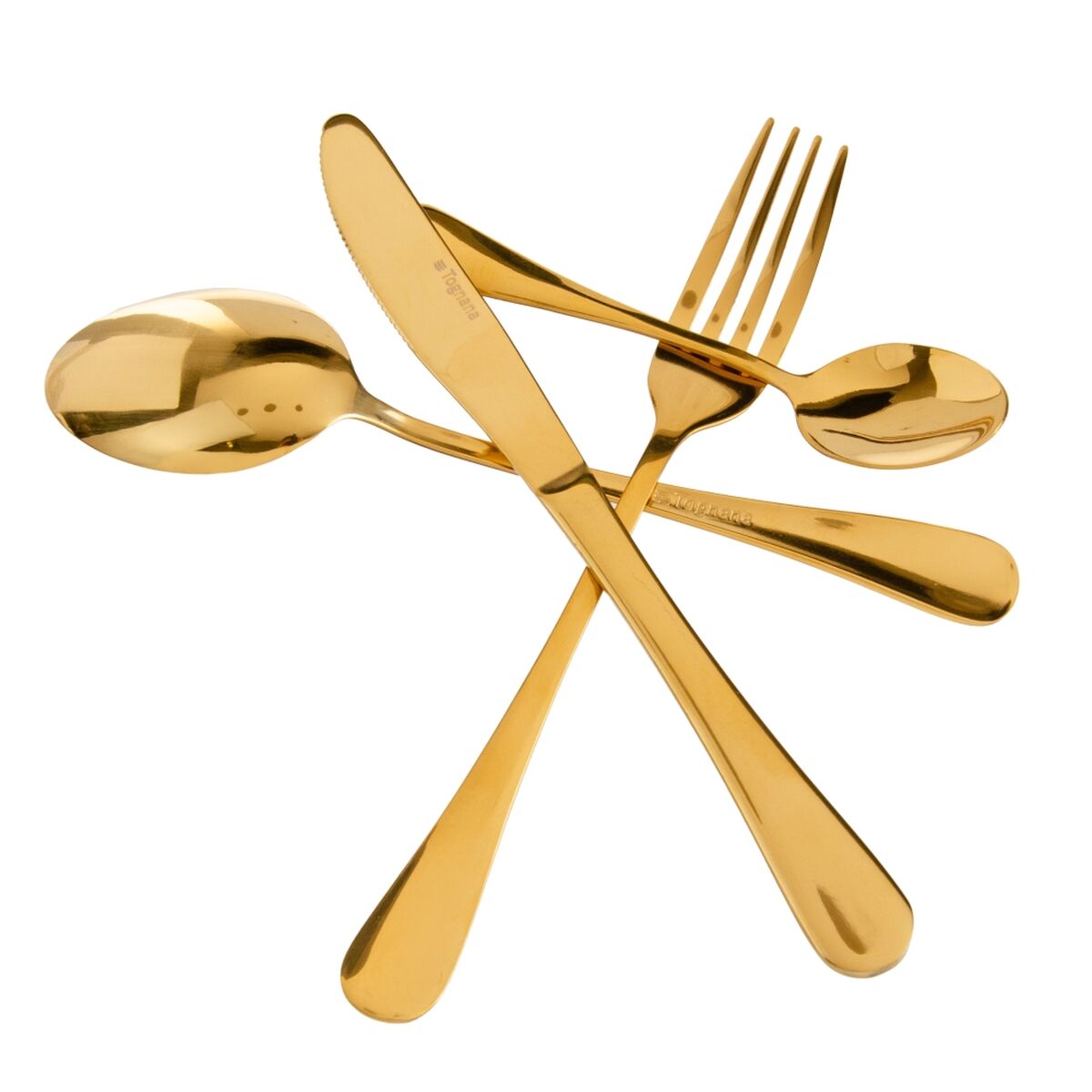 Besteck Gold Edelstahl 24 Stücke